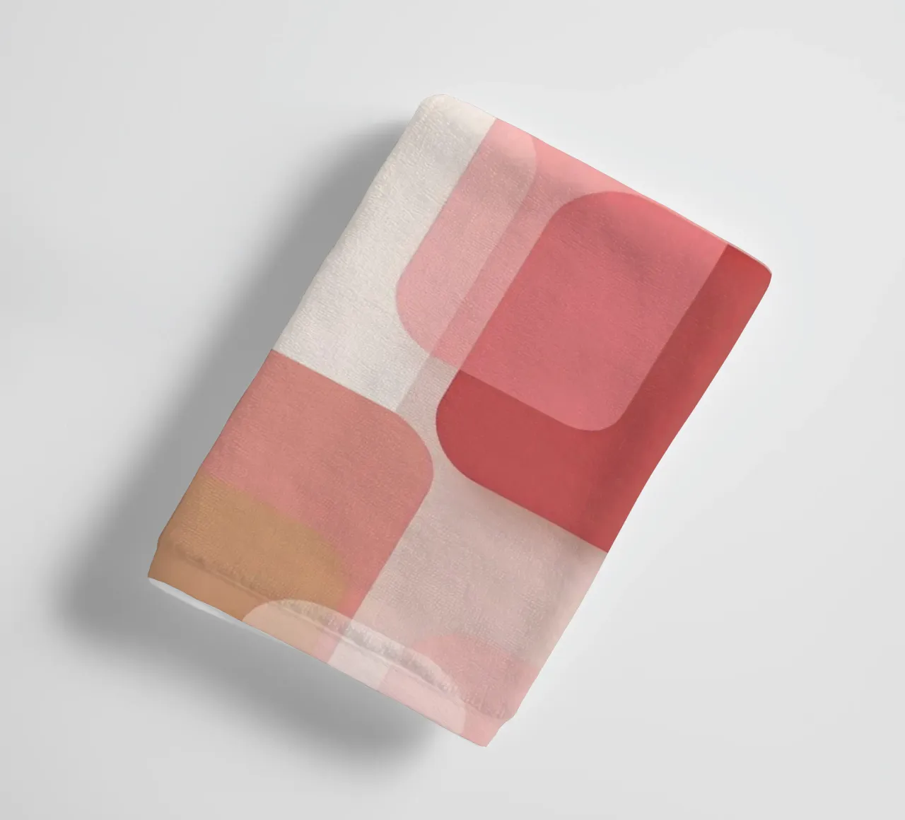 Soft Pink Overlapping Shapes Modern Pattern towel by StudioVO