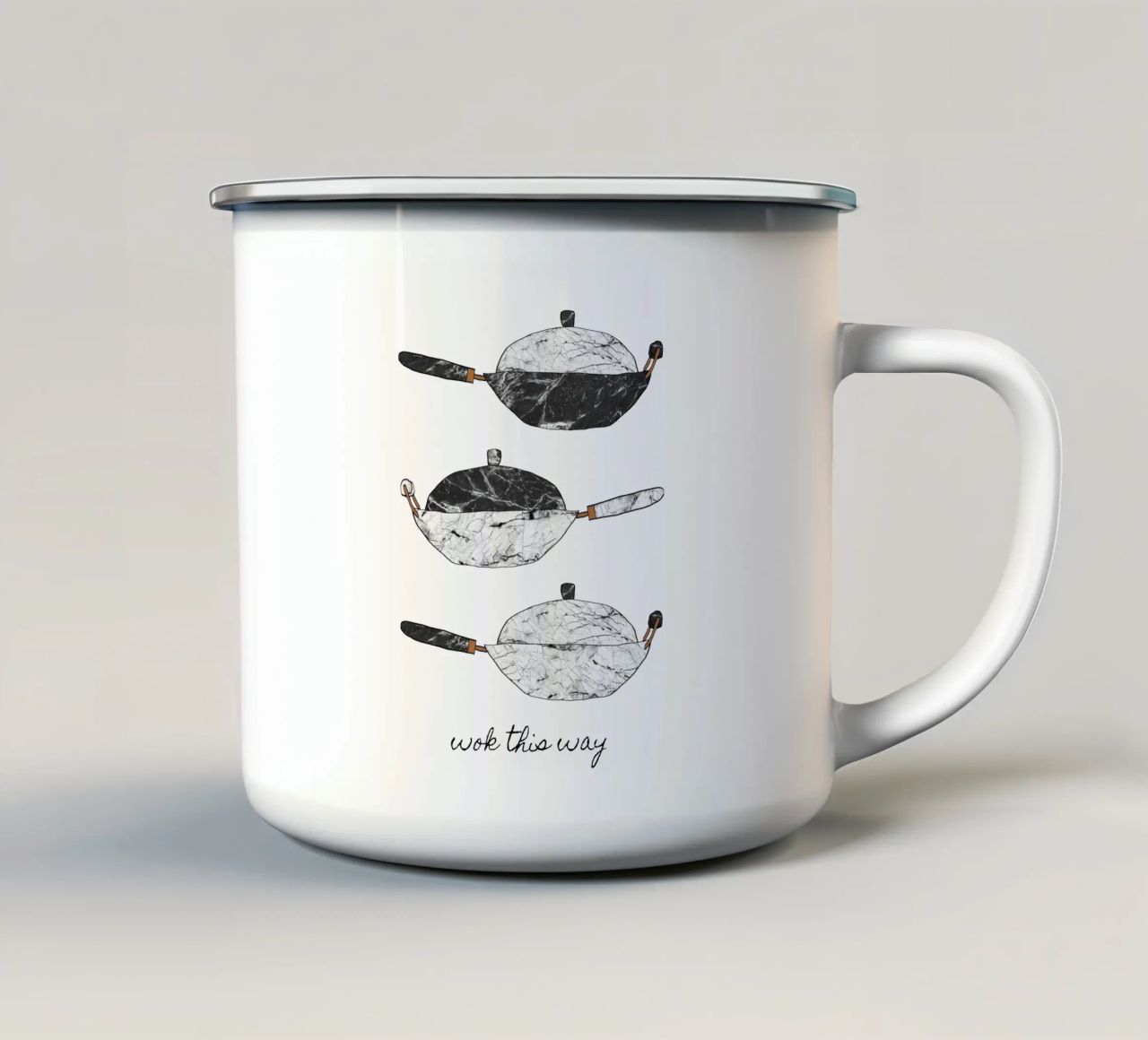 Wok This Way Emaille Tasse von Orara Studio