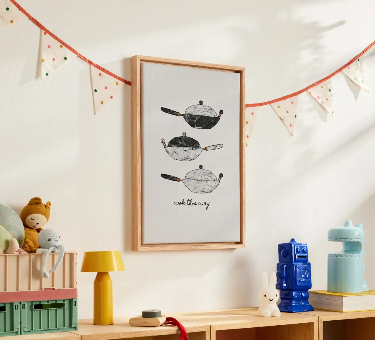 Wok This Way tela con Cornice a cassetta da Orara Studio