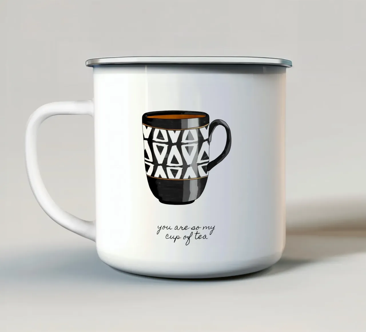 Sei proprio la mia tazza di tè tazza in smalto da Orara Studio