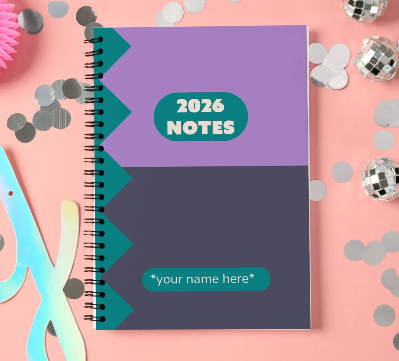 ZigZag Pattern Notebook diario ad anelli da Sunday Design Studio