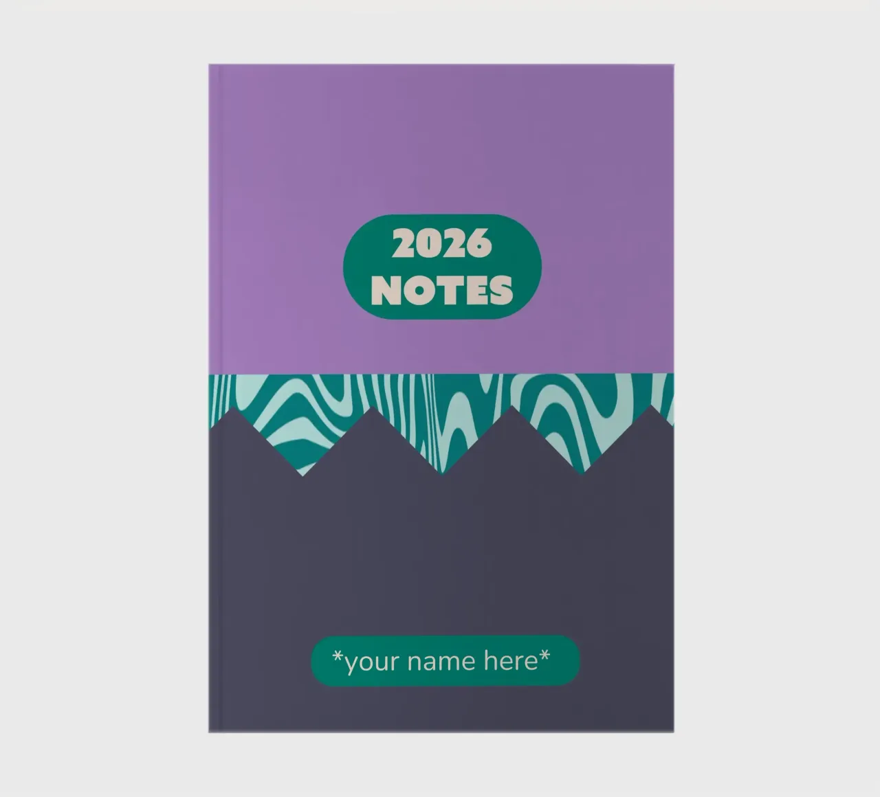 ZigZag Purple Pattern Notebook carnet de notes de Sunday Design Studio