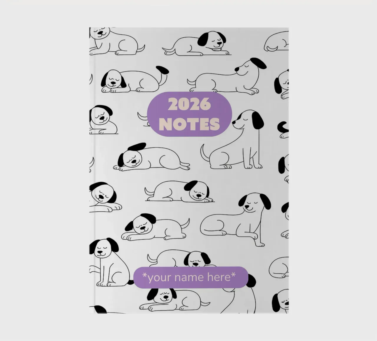 Dog Pattern Notebook diario da Sunday Design Studio