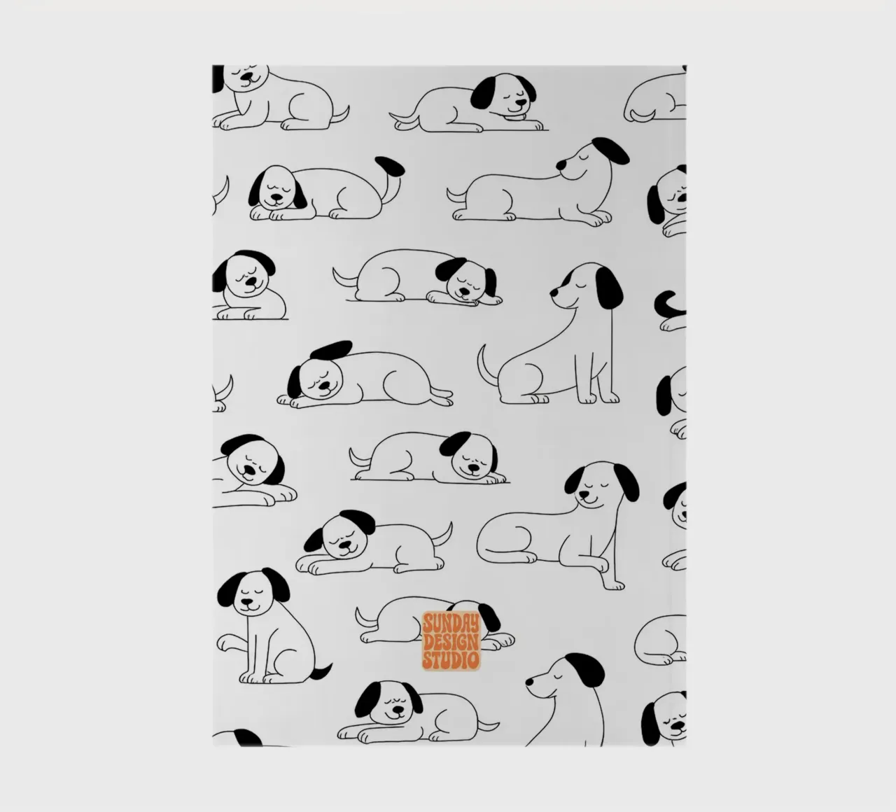 Dog Pattern Notebook diario da Sunday Design Studio