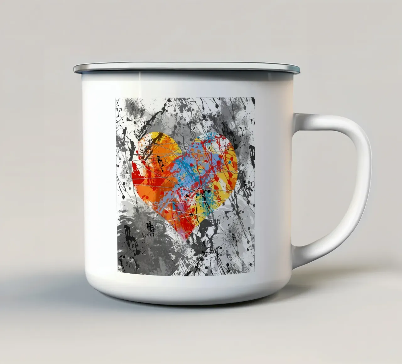 Cuore tazza in smalto da Atteloi