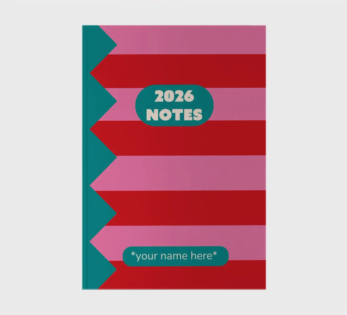 ZigZig and Stripes Notebook notebook by Sunday Design Studio