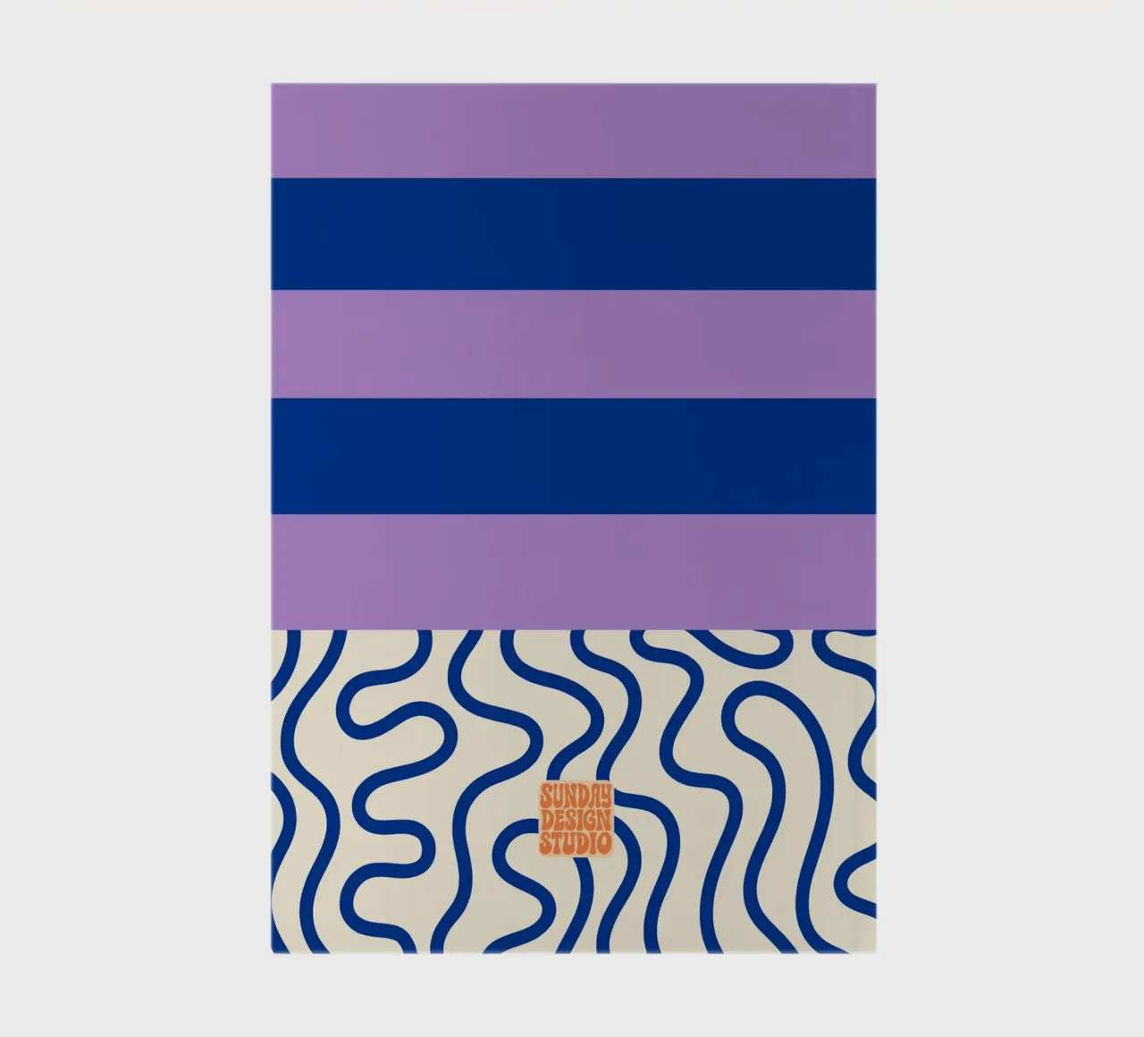 Stripes and Squiggle Pattern Notebook diario da Sunday Design Studio