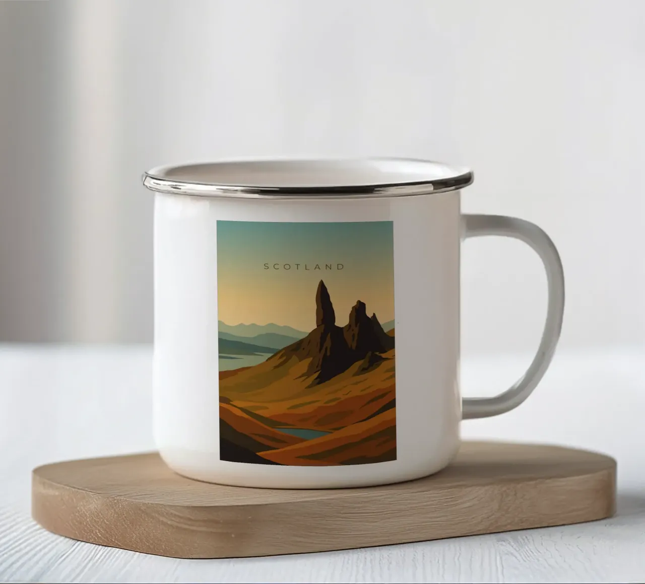 Scotland tazza in smalto da minimalist designs