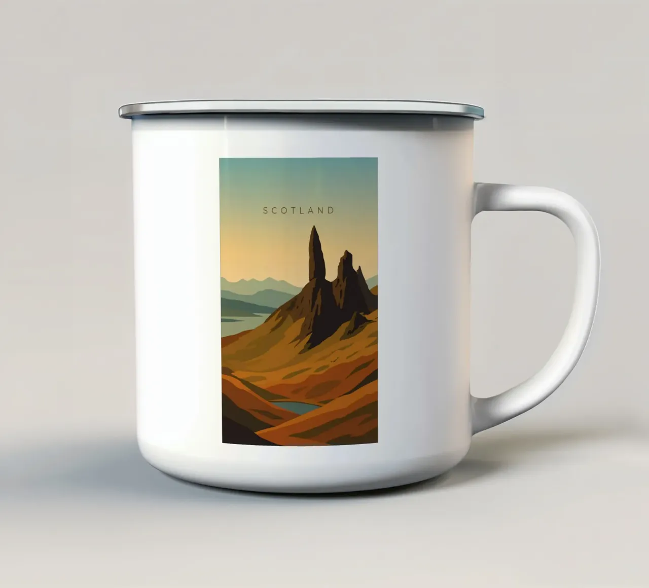 Scotland tazza in smalto da minimalist designs