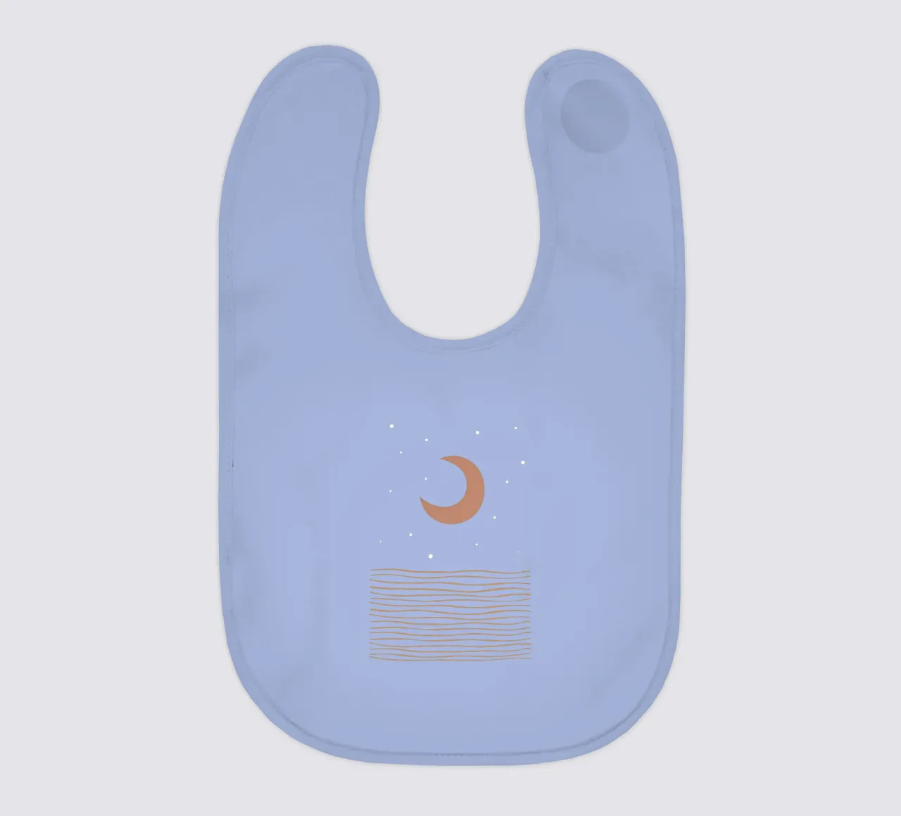 Blush Moon baby bib by Orara Studio