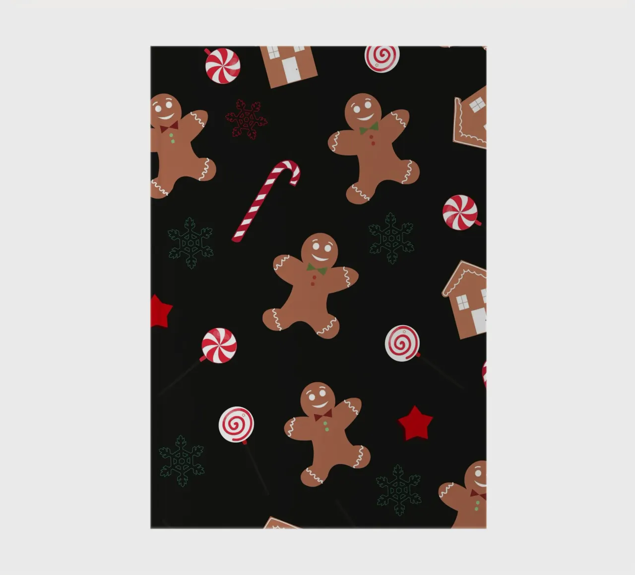 Gingerbread pattern with cookies notebook by GalerieGG