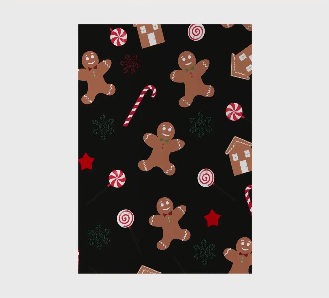 Gingerbread pattern with cookies notebook by GalerieGG