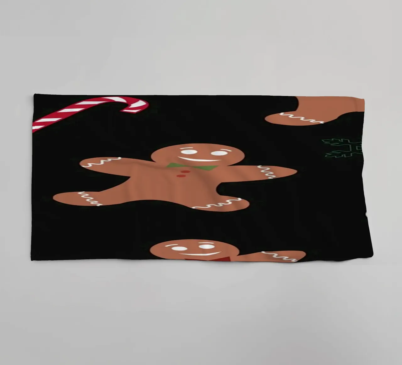 Gingerbread pattern with cookies towel by GalerieGG