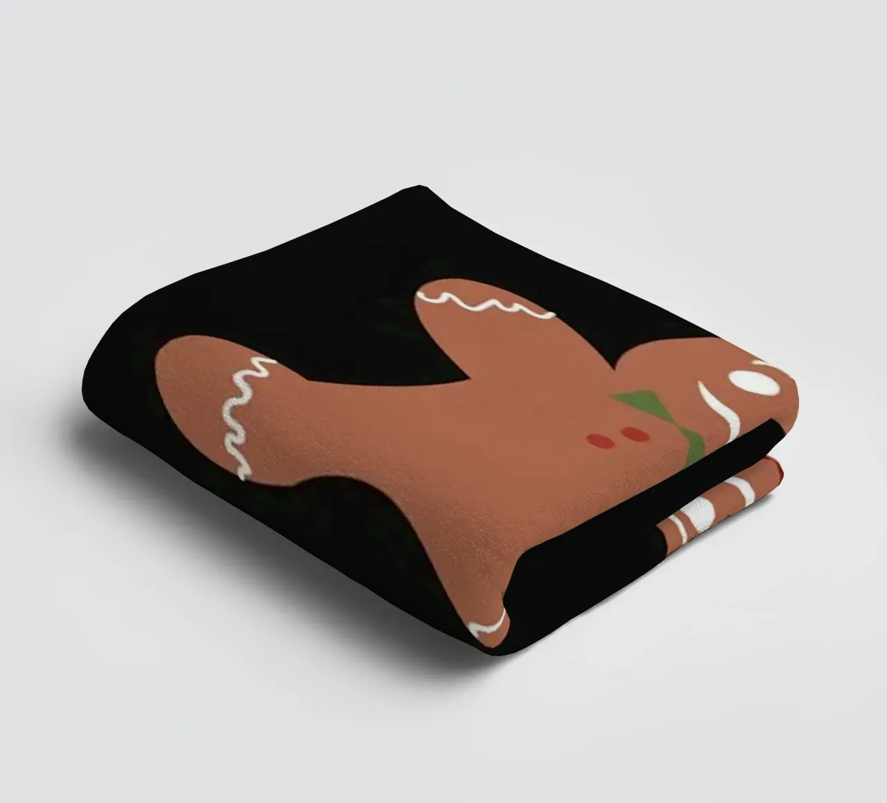 Gingerbread pattern with cookies towel by GalerieGG