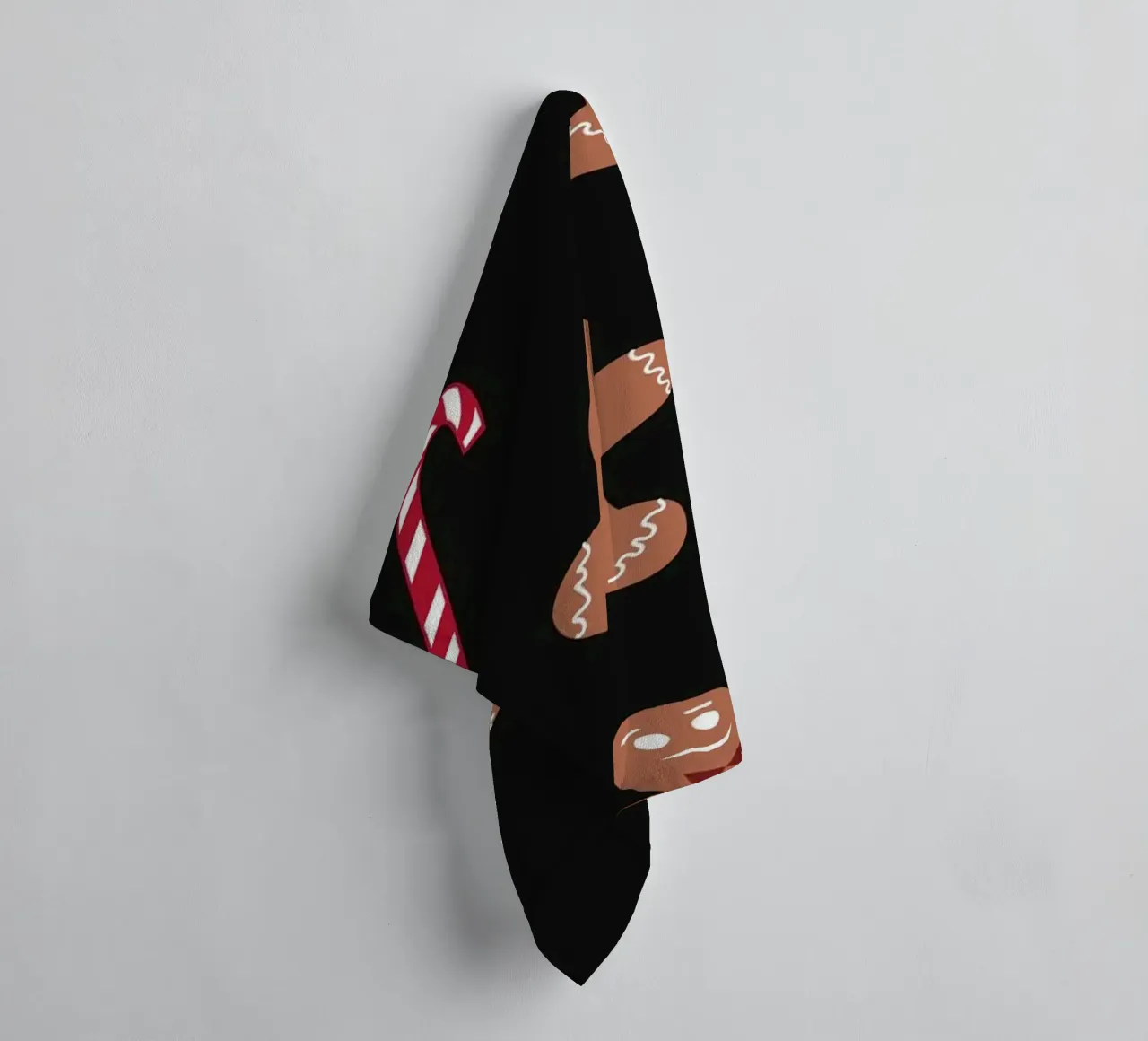 Gingerbread pattern with cookies towel by GalerieGG