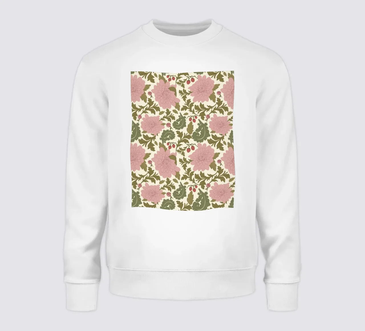 Fiori rosa con fragola felpa da GalerieGG