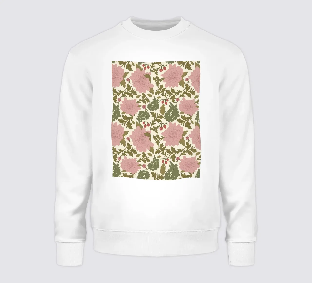 Fiori rosa con fragola felpa da GalerieGG