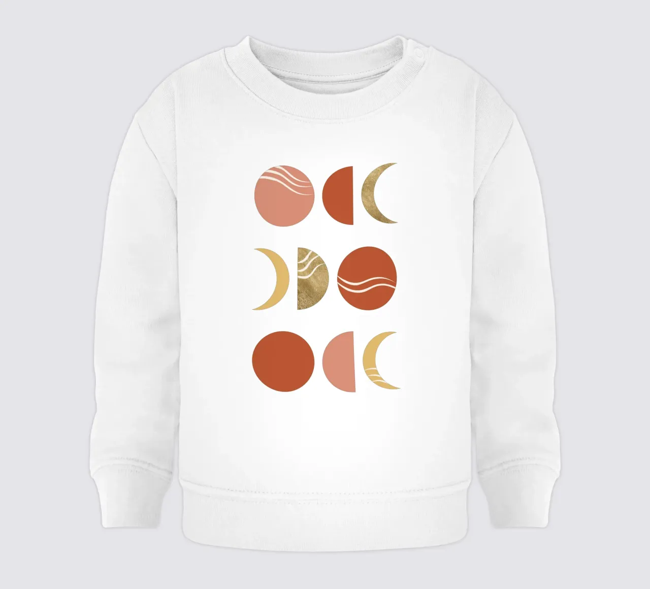 Fases lunares de Bohemia sudadera de bebé de Orara Studio