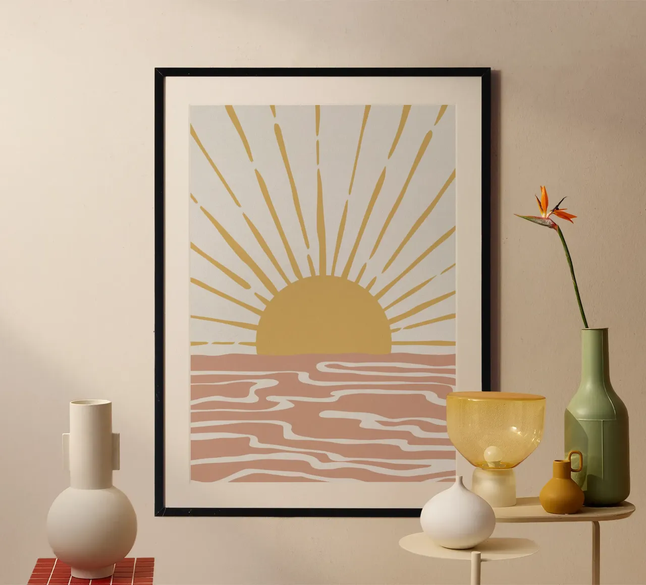 Sole di Boemia poster con telaio in plastica da Orara Studio