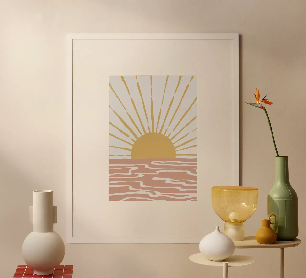 Sole di Boemia poster con telaio in plastica da Orara Studio