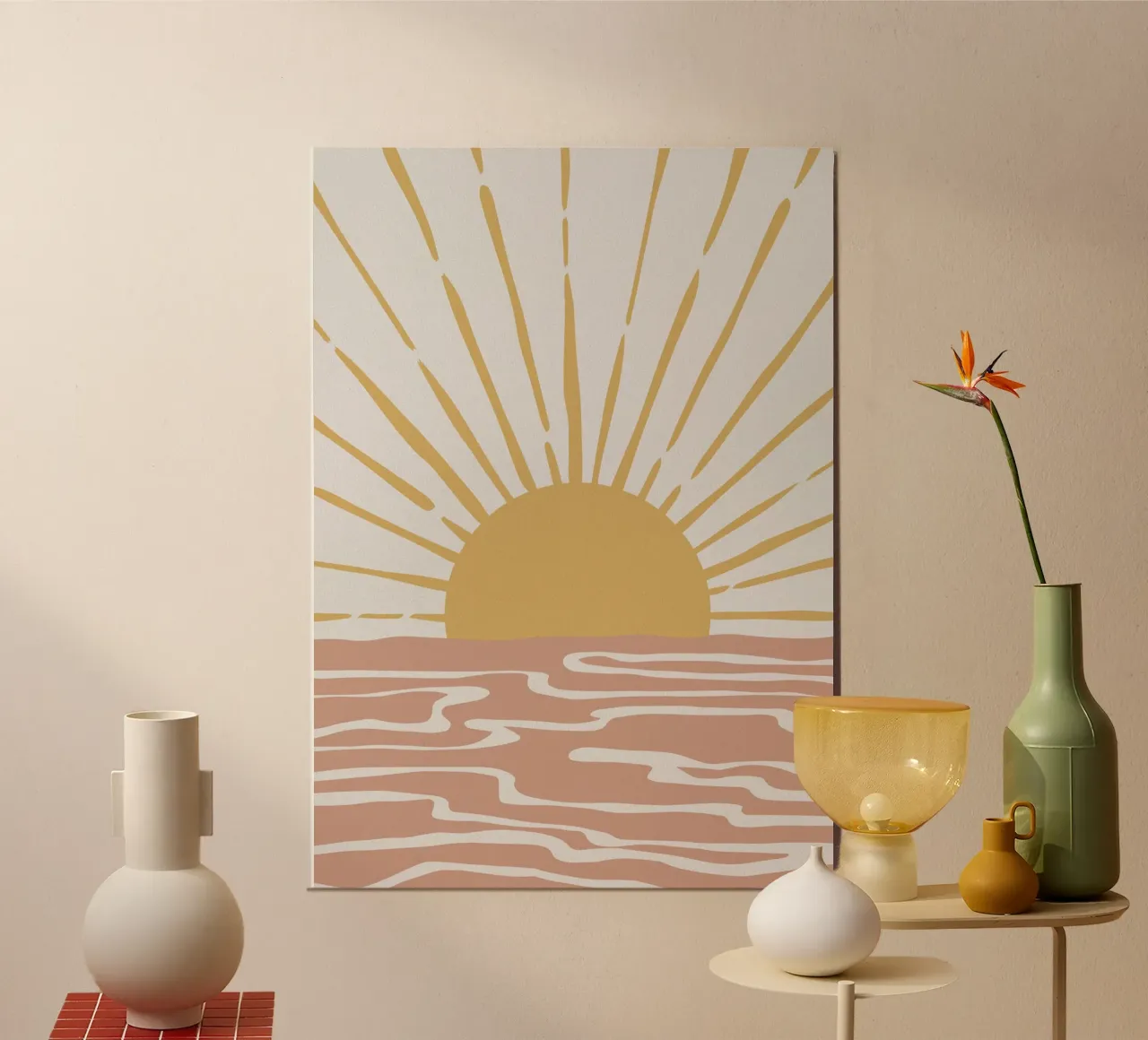 Sole di Boemia poster con telaio in plastica da Orara Studio