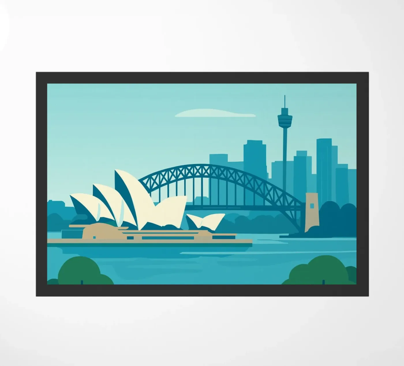 Sydney deurmat van minimalist designs