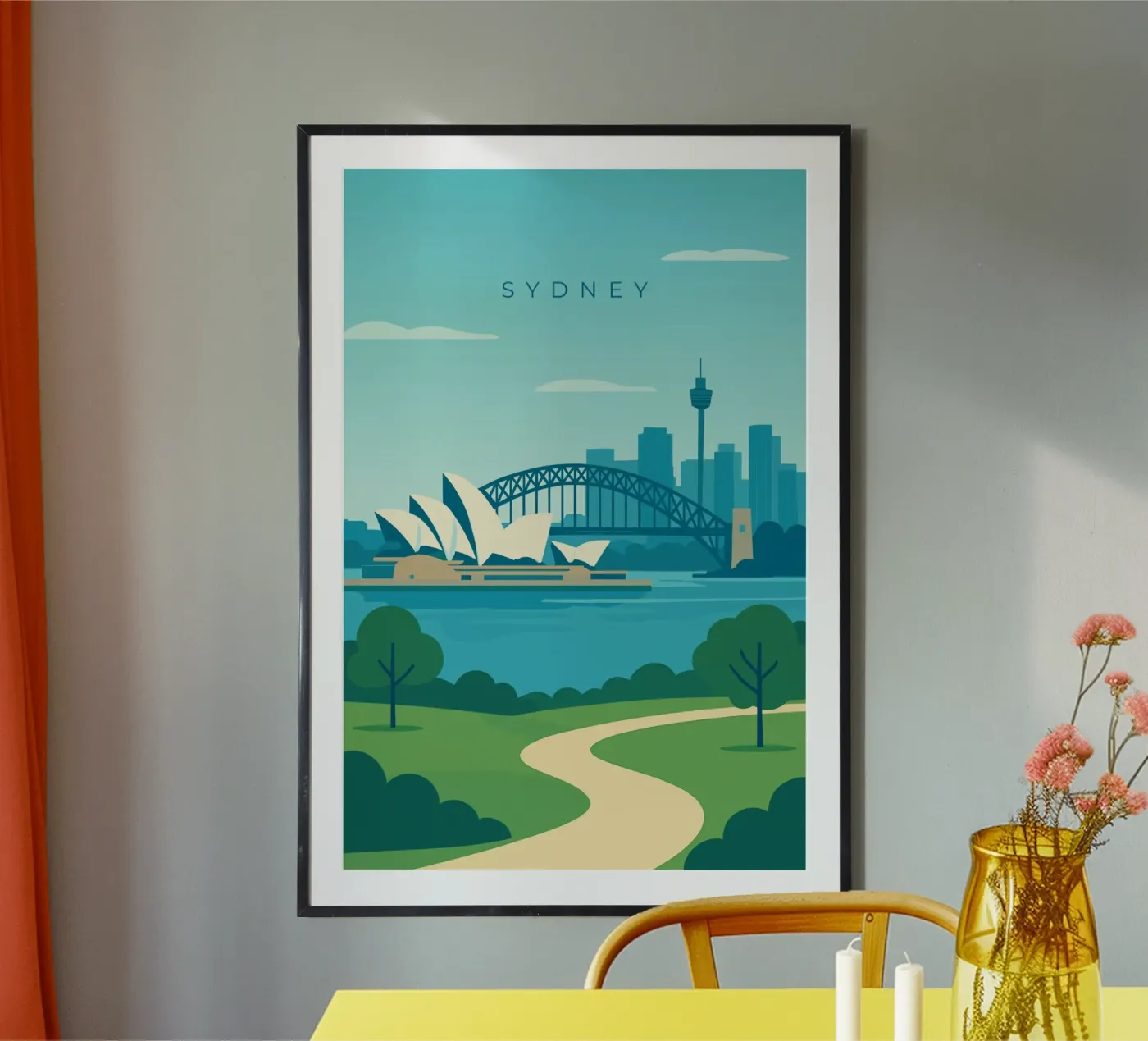 Sydney poster van minimalist designs