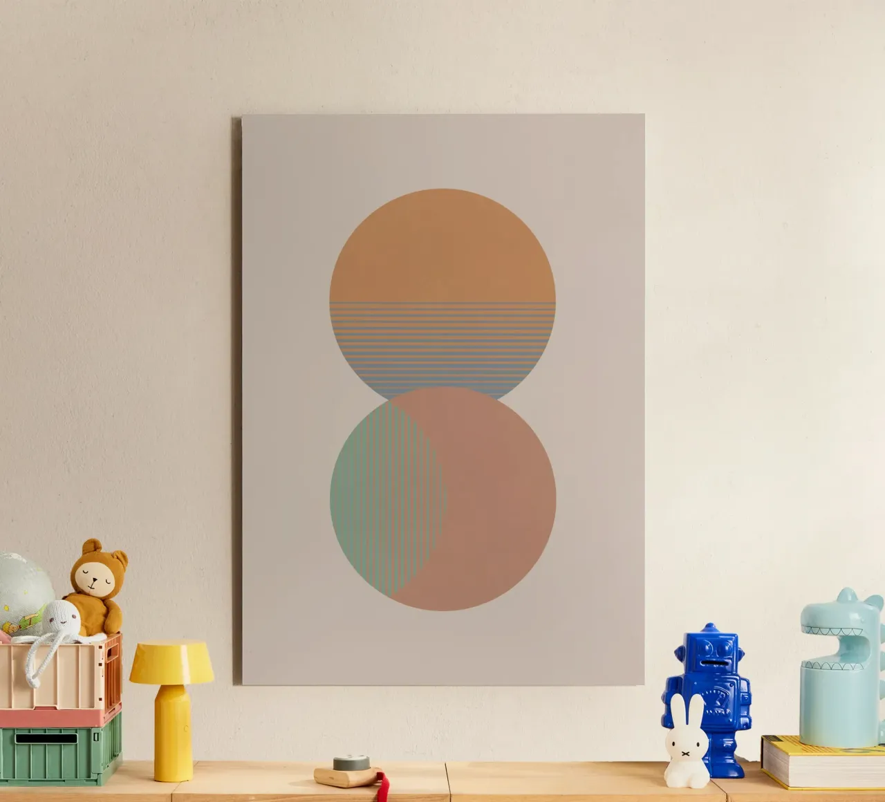Cerchio Sole e Luna Colore alluminio dibond da Orara Studio