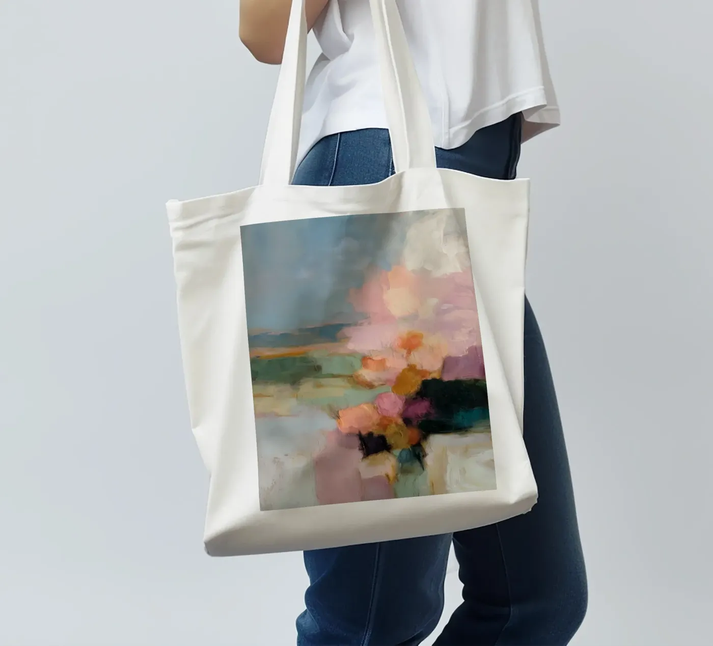 Campi di blocco Armonia borsa in juta da Carina Pop & Pastell