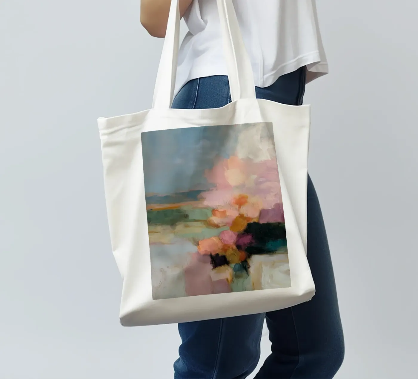 Campi di blocco Armonia borsa in juta da Carina Pop & Pastell