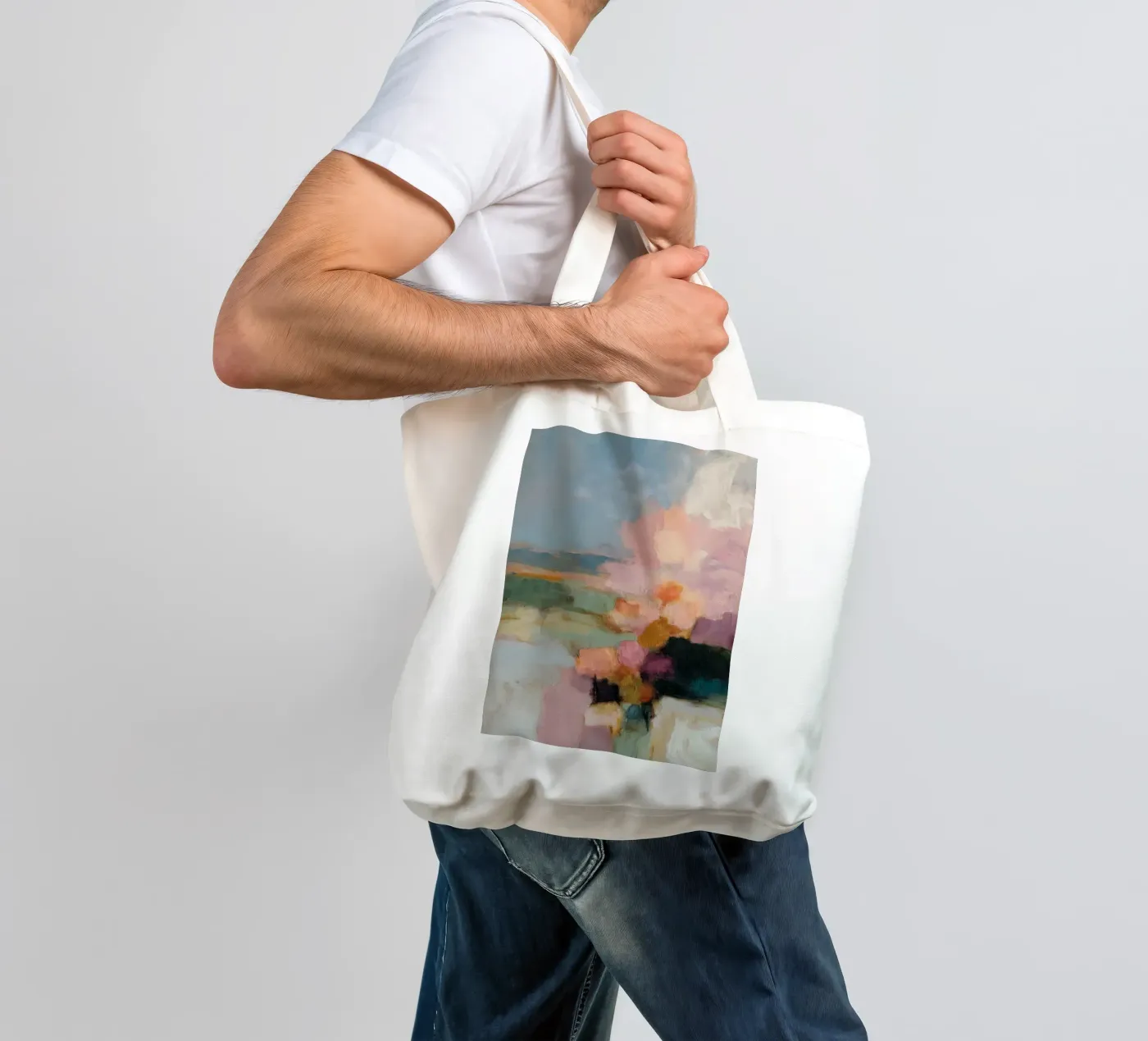 Campi di blocco Armonia borsa in juta da Carina Pop & Pastell