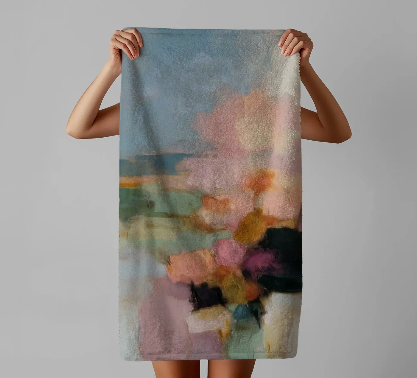 Block fields Harmony badhanddoek van Carina Pop & Pastell