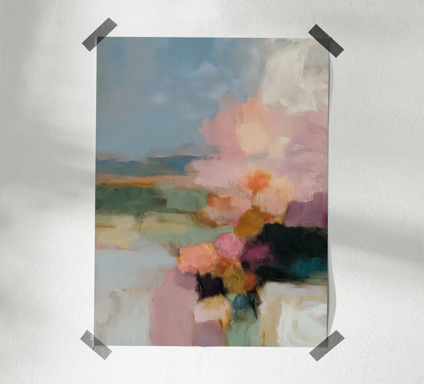 Block fields Harmony Poster von Carina Pop & Pastell