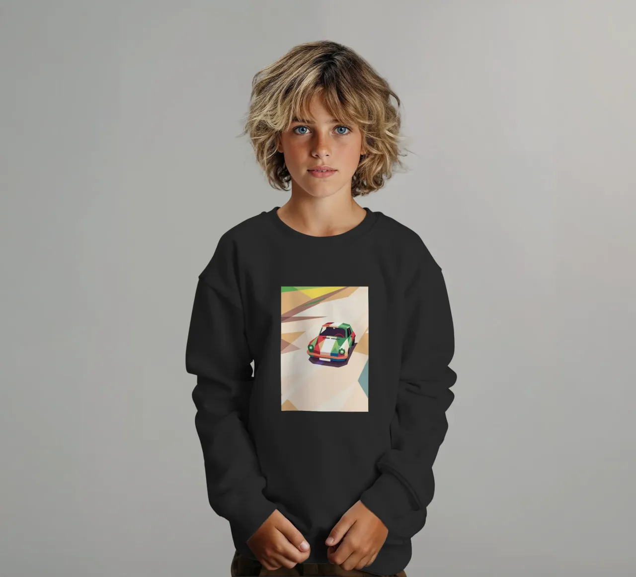 Auto da corsa colorata felpa bambino da POLYGON SPECIAL