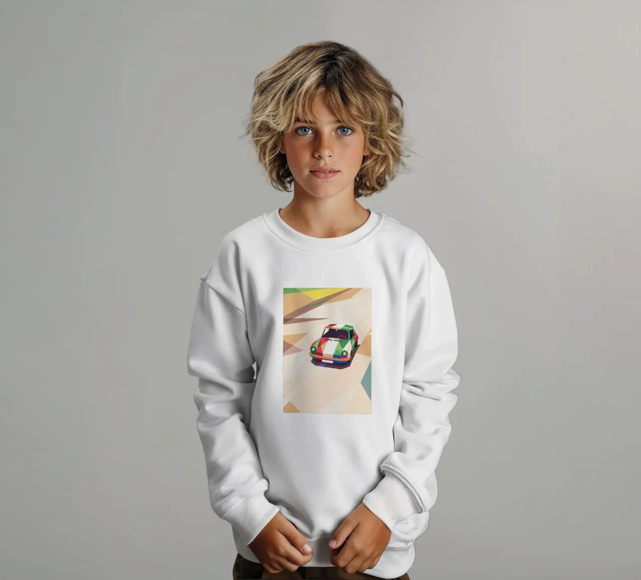 Auto da corsa colorata felpa bambino da POLYGON SPECIAL