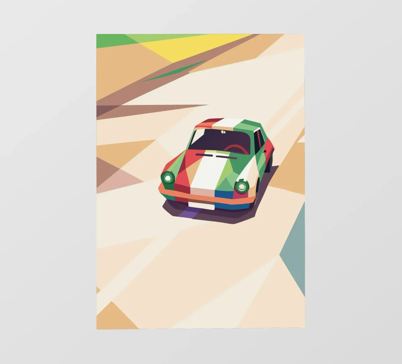 Auto da corsa colorata pellicola backlit da POLYGON SPECIAL