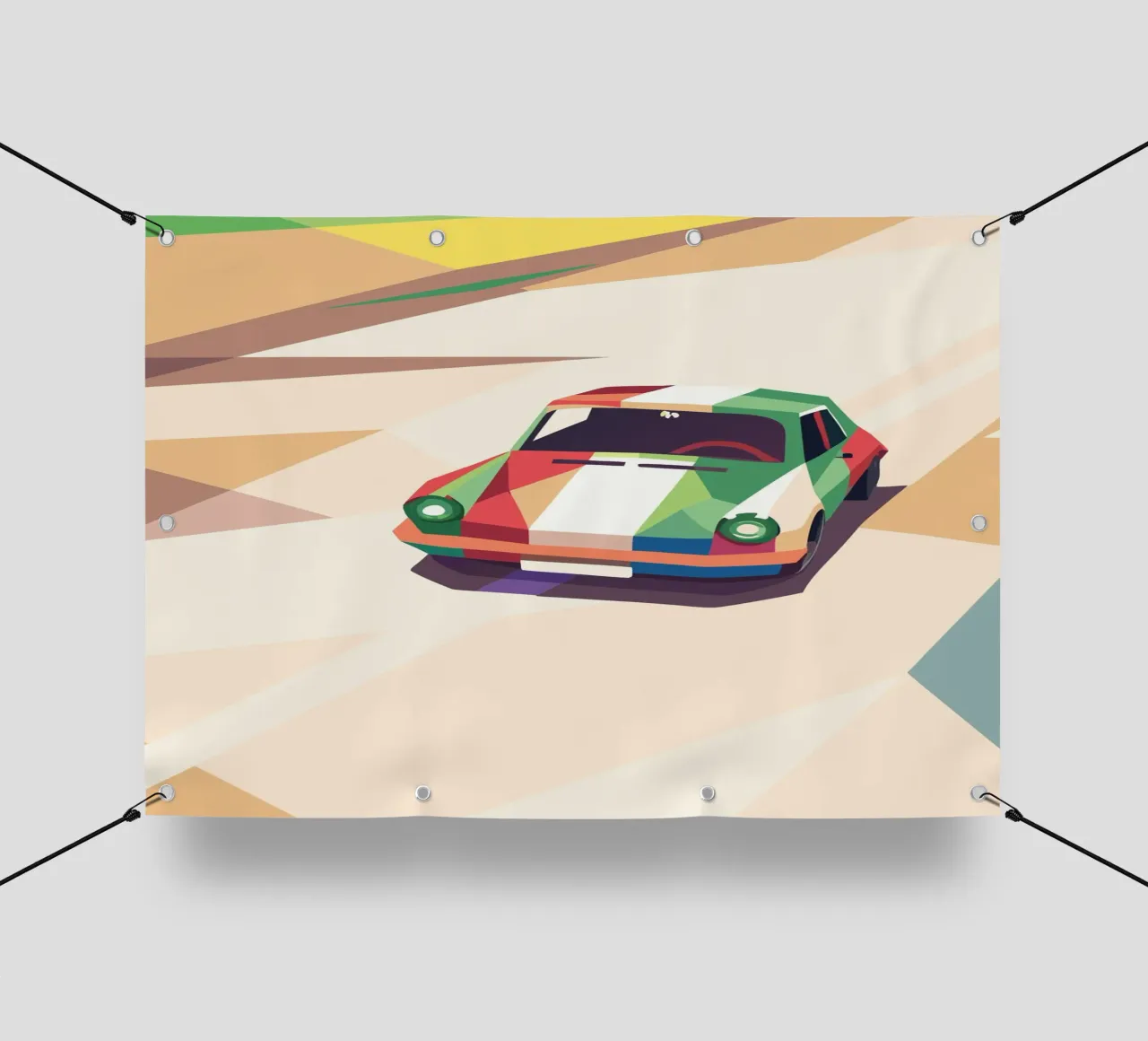 Auto da corsa colorata telo in pvc da POLYGON SPECIAL