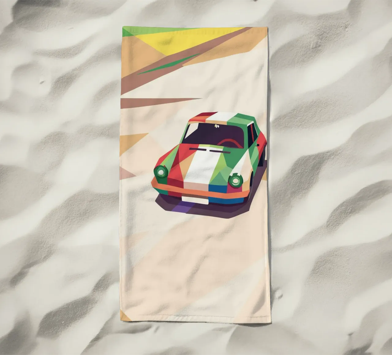 Auto da corsa colorata telo mare da POLYGON SPECIAL