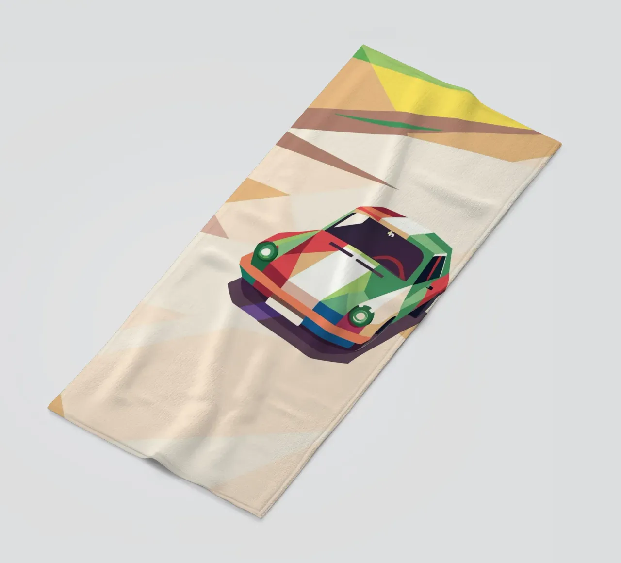 Auto da corsa colorata telo mare da POLYGON SPECIAL