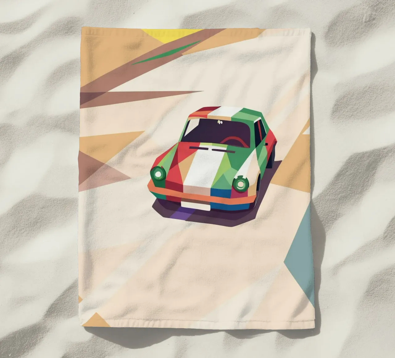 Auto da corsa colorata telo mare da POLYGON SPECIAL