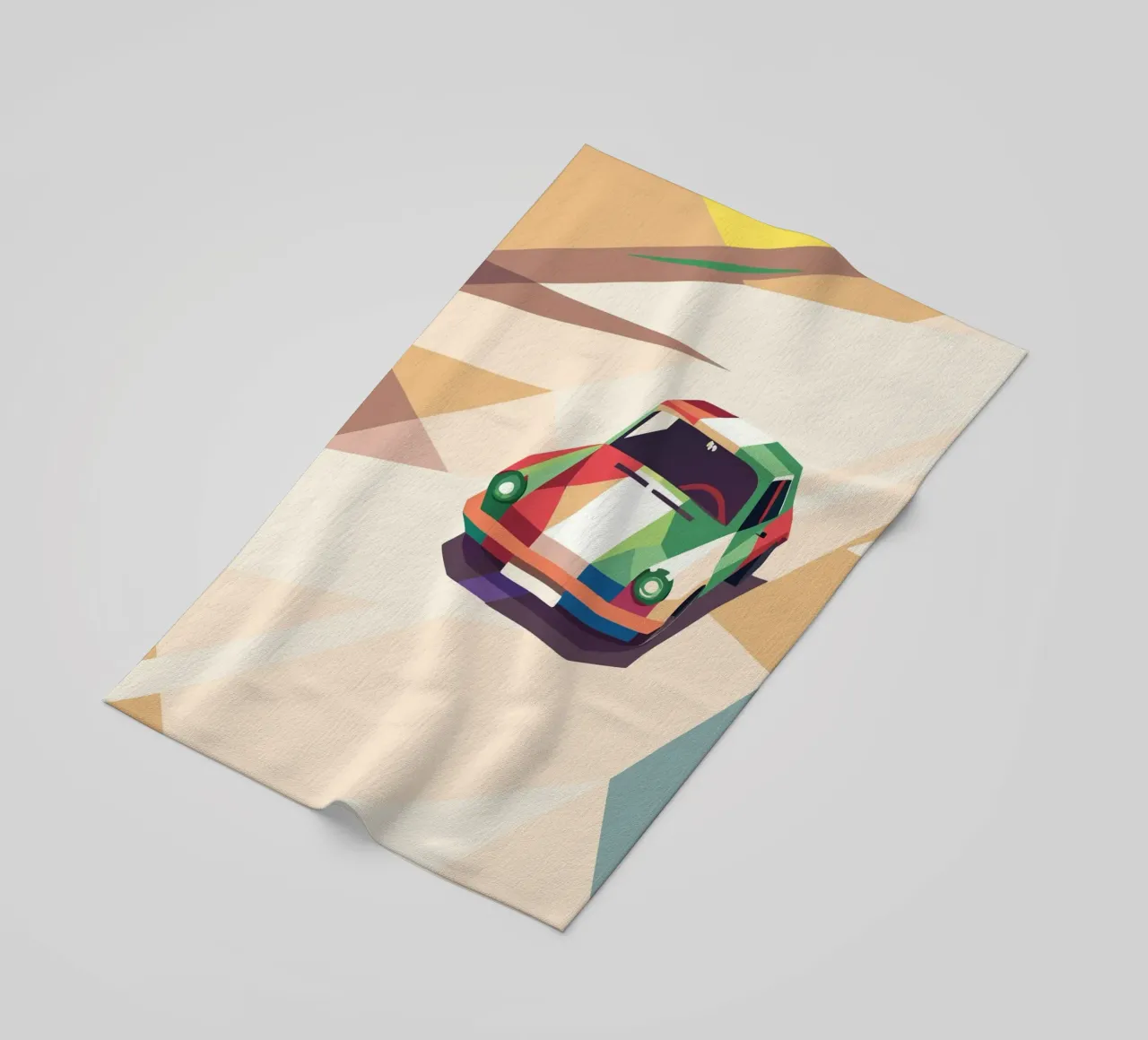 Auto da corsa colorata telo mare da POLYGON SPECIAL