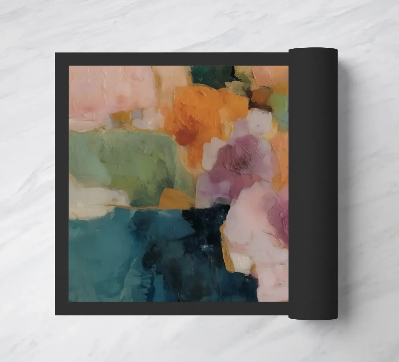 Trendy abstract fields doormat by Carina Pop & Pastell