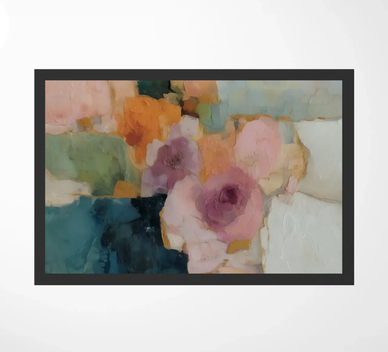 Trendy abstract fields doormat by Carina Pop & Pastell
