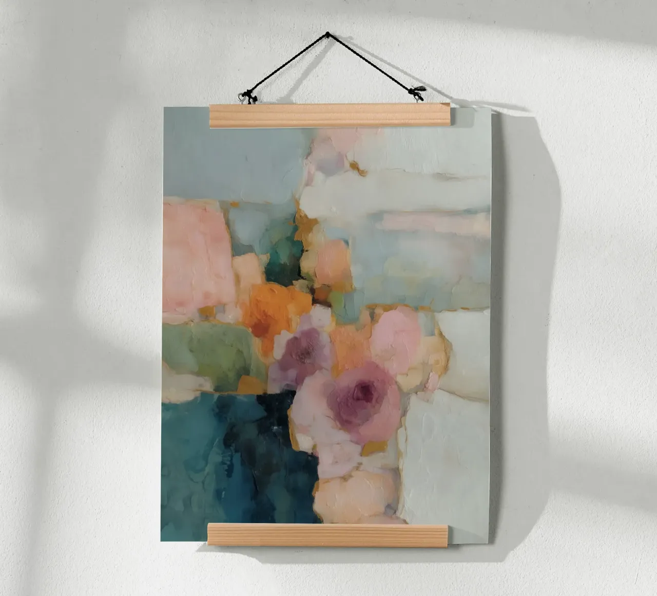 Trendy abstracte velden poster van Carina Pop & Pastell
