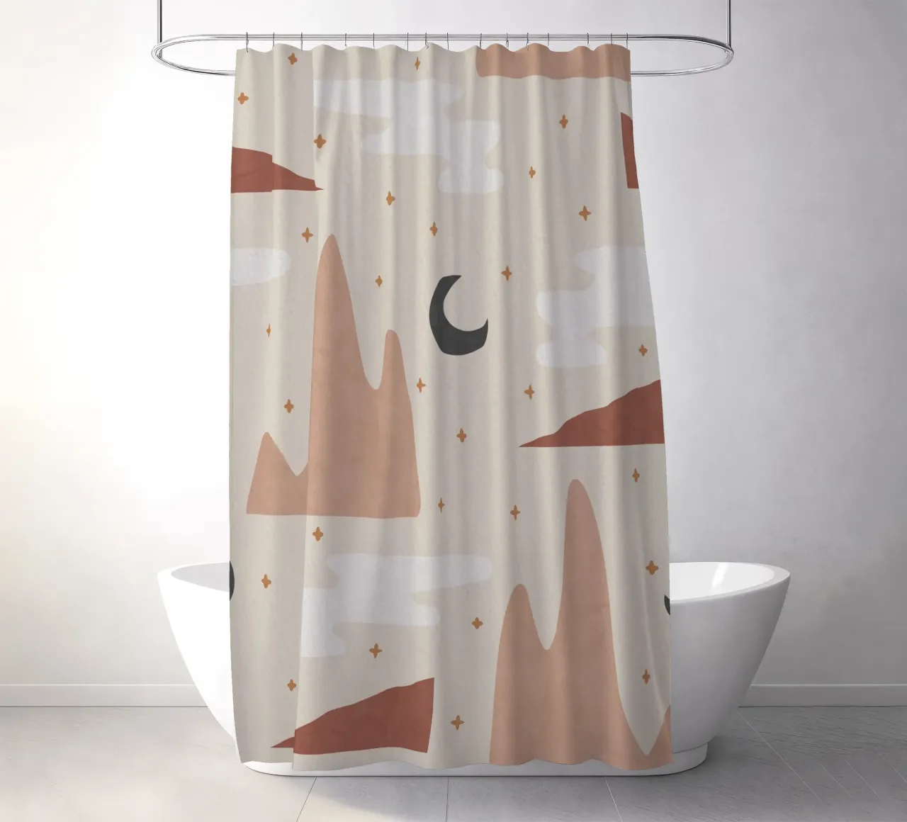 Paesaggio e Luna tenda da doccia da Orara Studio