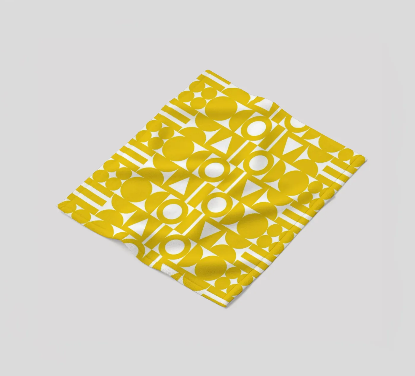 Geometric Yellow Shape Fleecedecke von Studio Fun Boy