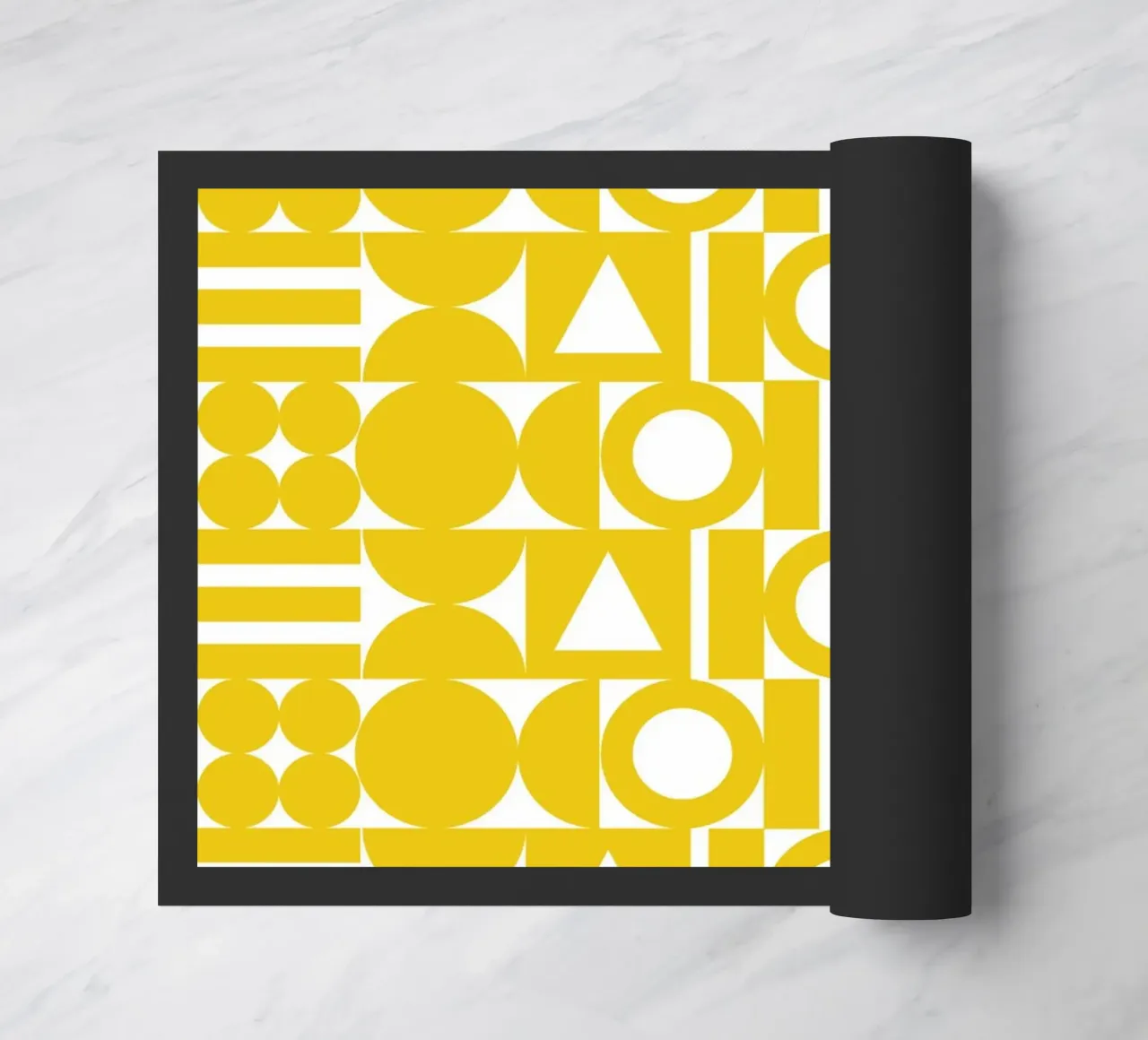 Forma geometrica gialla zerbino da Studio Fun Boy