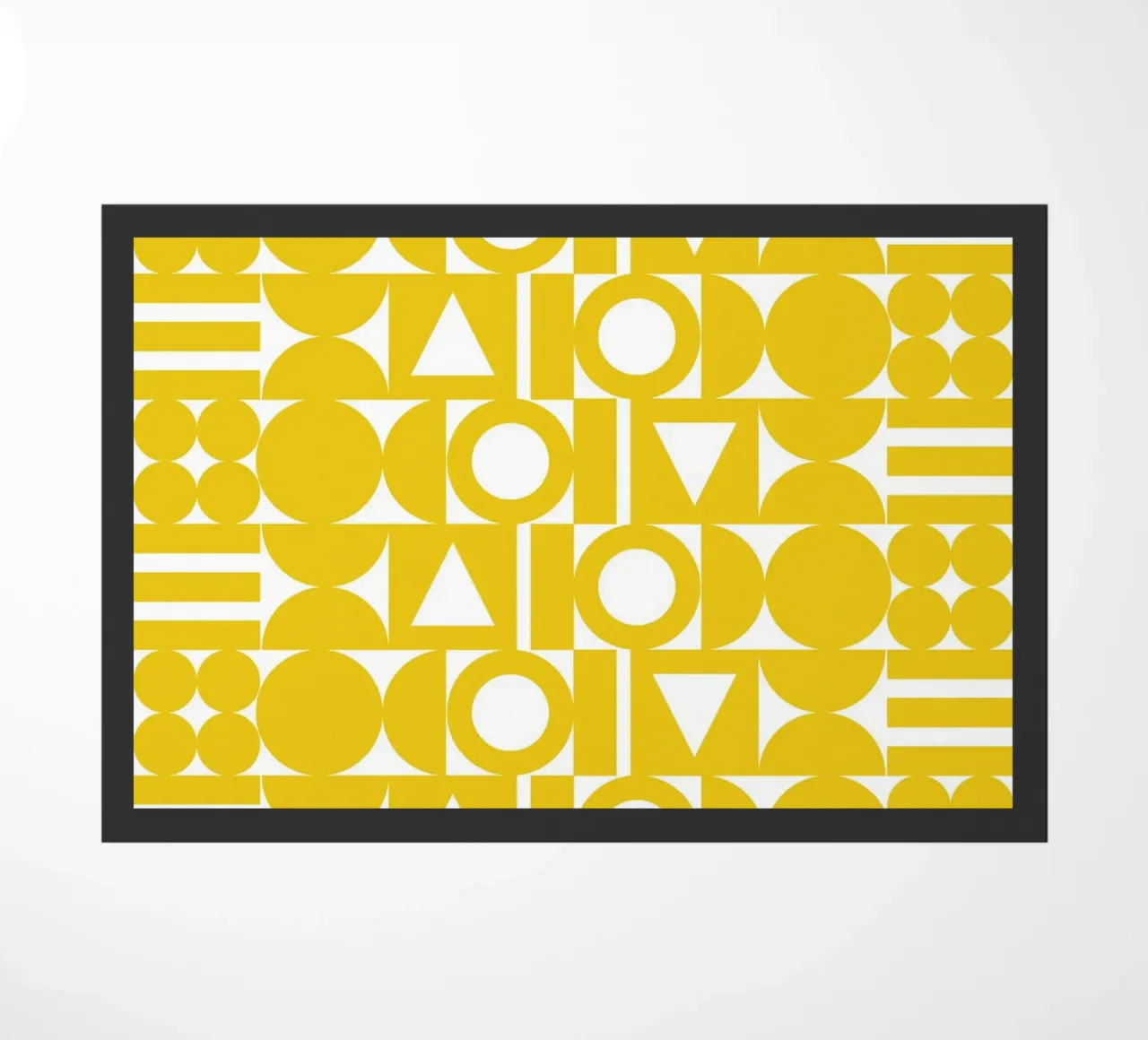 Geometric Yellow Shape doormat by Studio Fun Boy