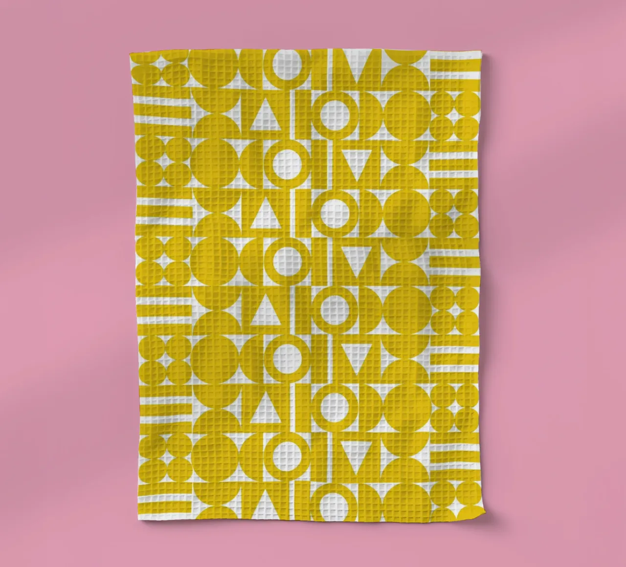 Forme géométrique jaune torchon de Studio Fun Boy