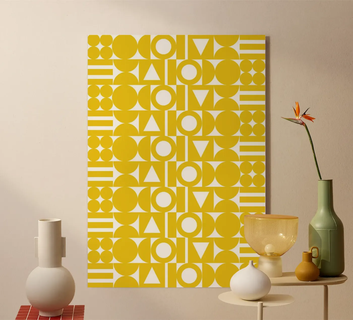 Forma geometrica gialla plexiglass da Studio Fun Boy